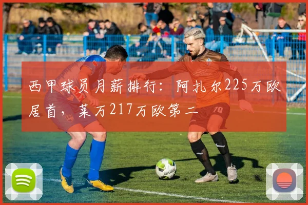 西甲球员月薪排行：阿扎尔225万欧居首，莱万217万欧第二